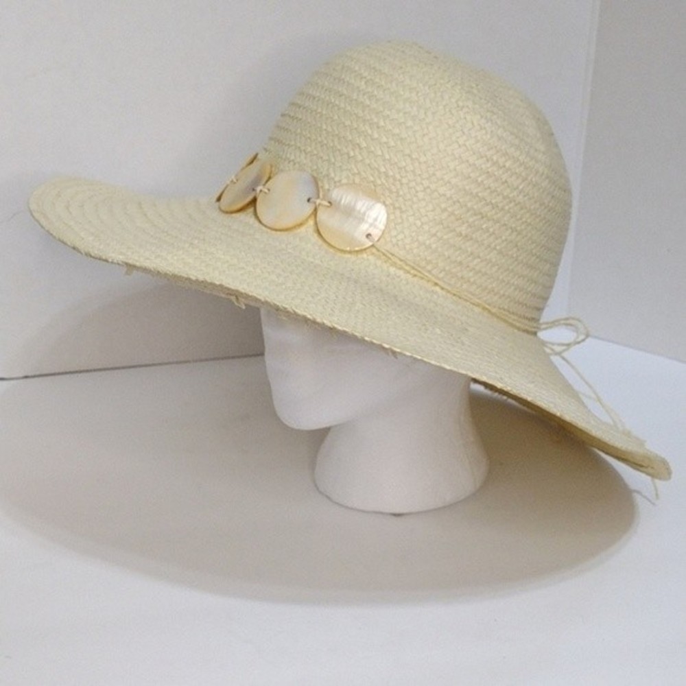 Lane Bryant Wide Brim Straw Hat Floppy Summer Beach Vacay Fun XL